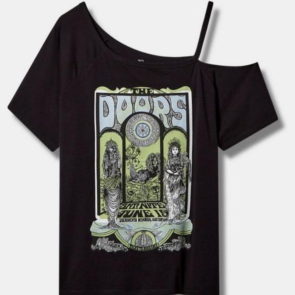 NWOT Torrid The Doors One Shoulder Tee